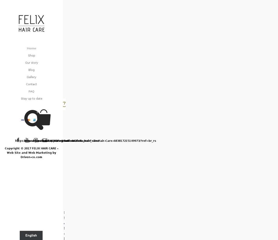 felixhaircare.com — Shopify storefront screenshot