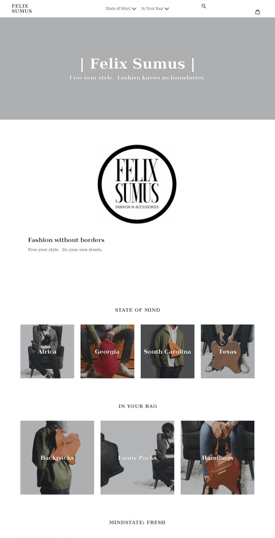 felixsumus.com shopify website screenshot