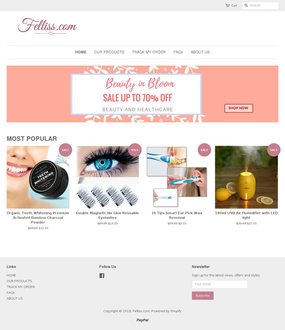 felliss.com — Shopify storefront screenshot