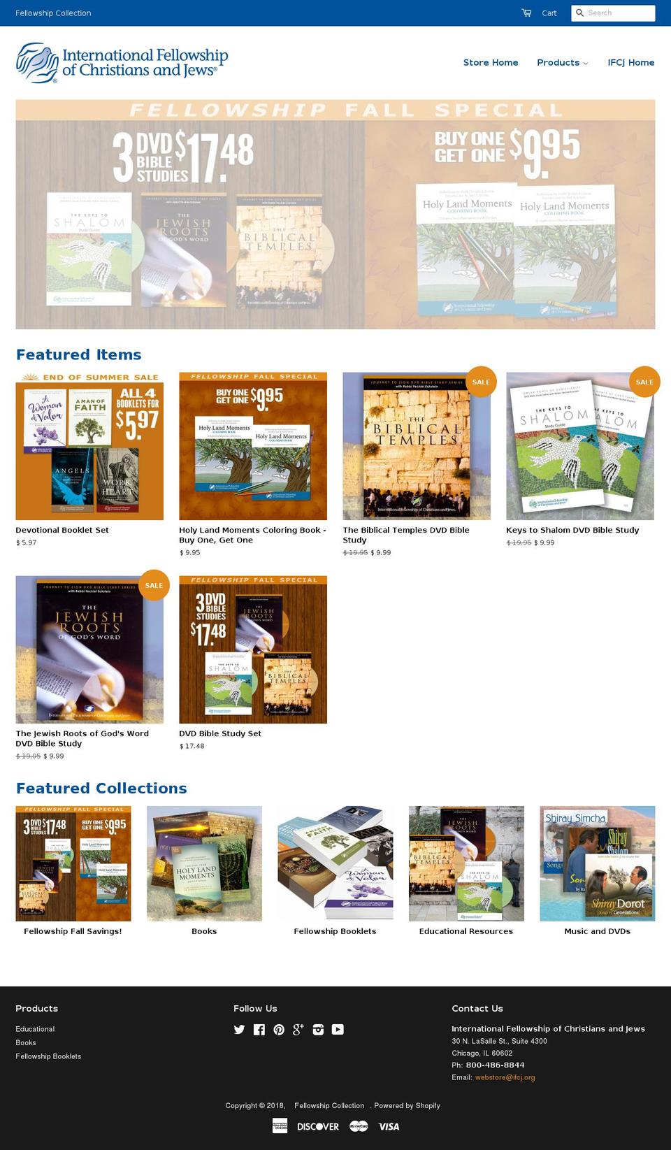 fellowshipcollection.org shopify website screenshot