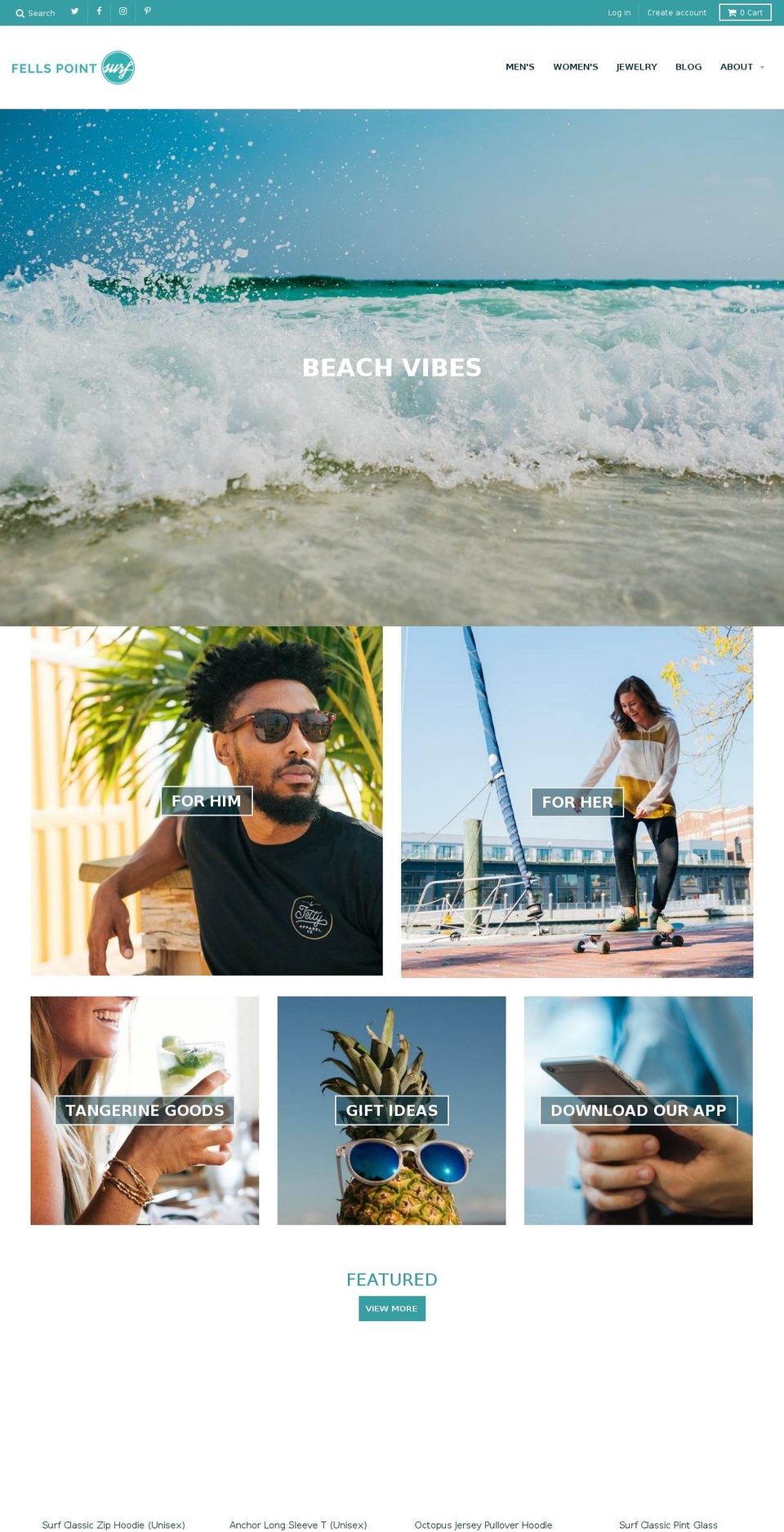fellspointsurf.com shopify website screenshot