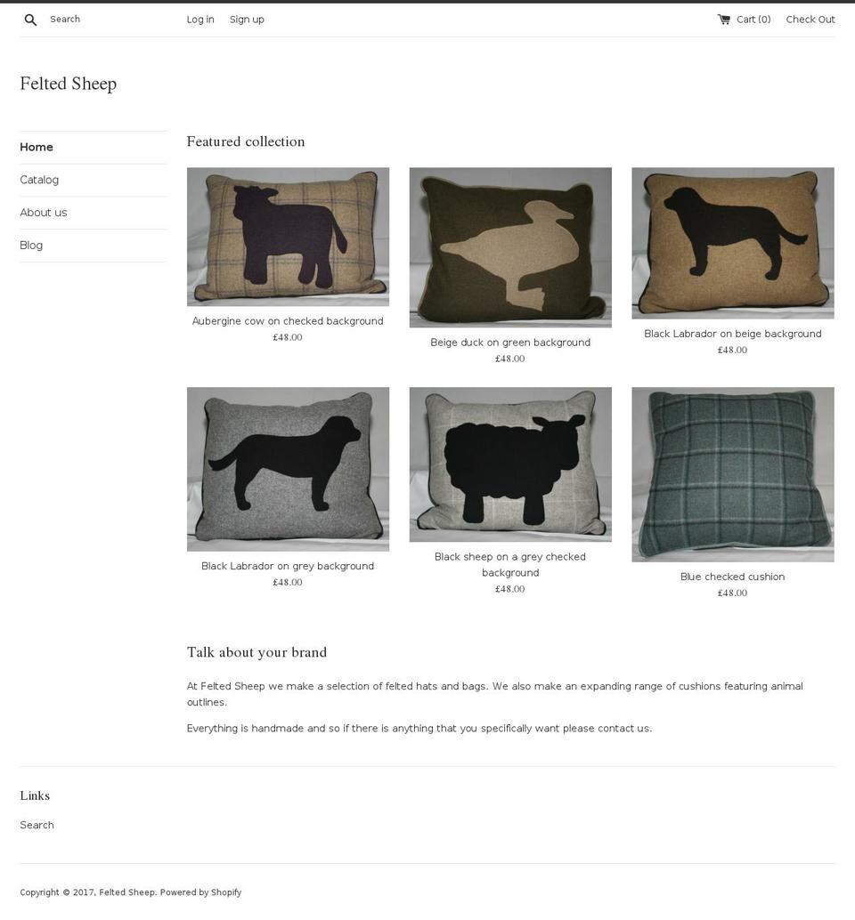 felted-sheep.com shopify website screenshot