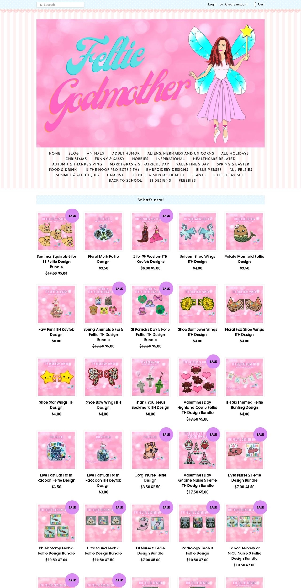 Kawaii-- Shopify theme site example feltiegodmother.com