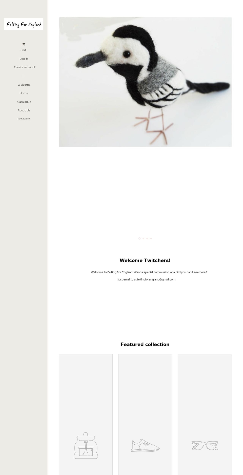 feltingforengland.com — Shopify storefront screenshot