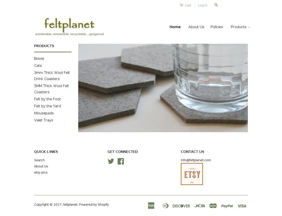 feltplanet.com shopify website screenshot