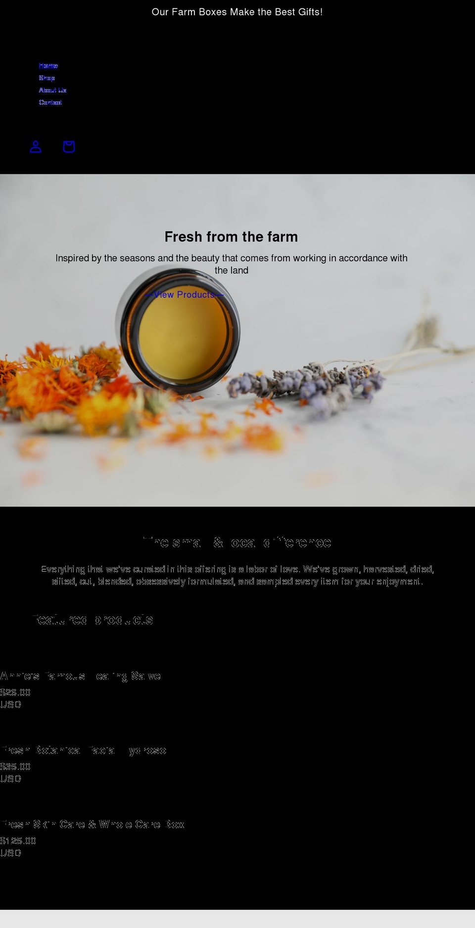 femfarmed.com shopify website screenshot