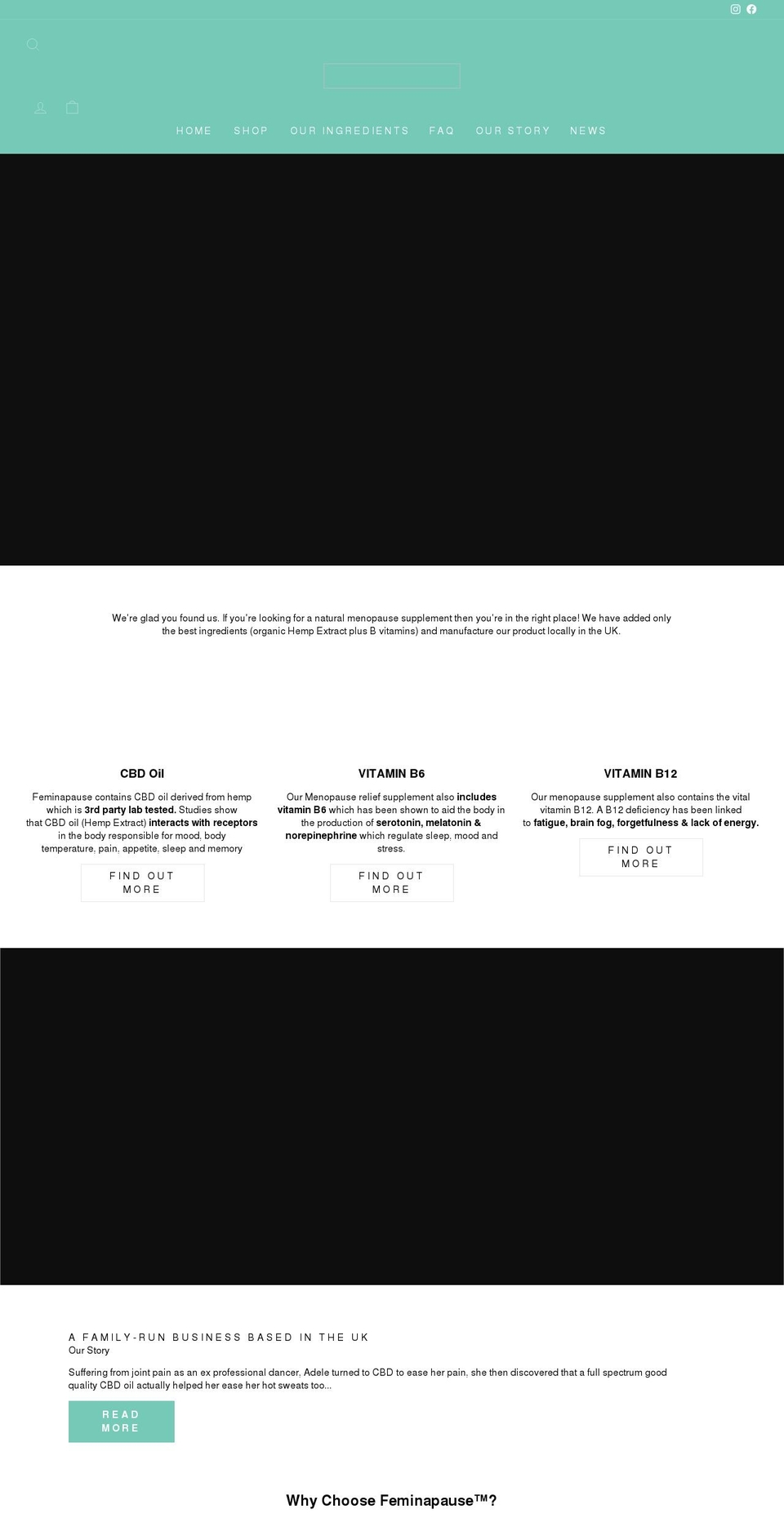 feminapause.com shopify website screenshot