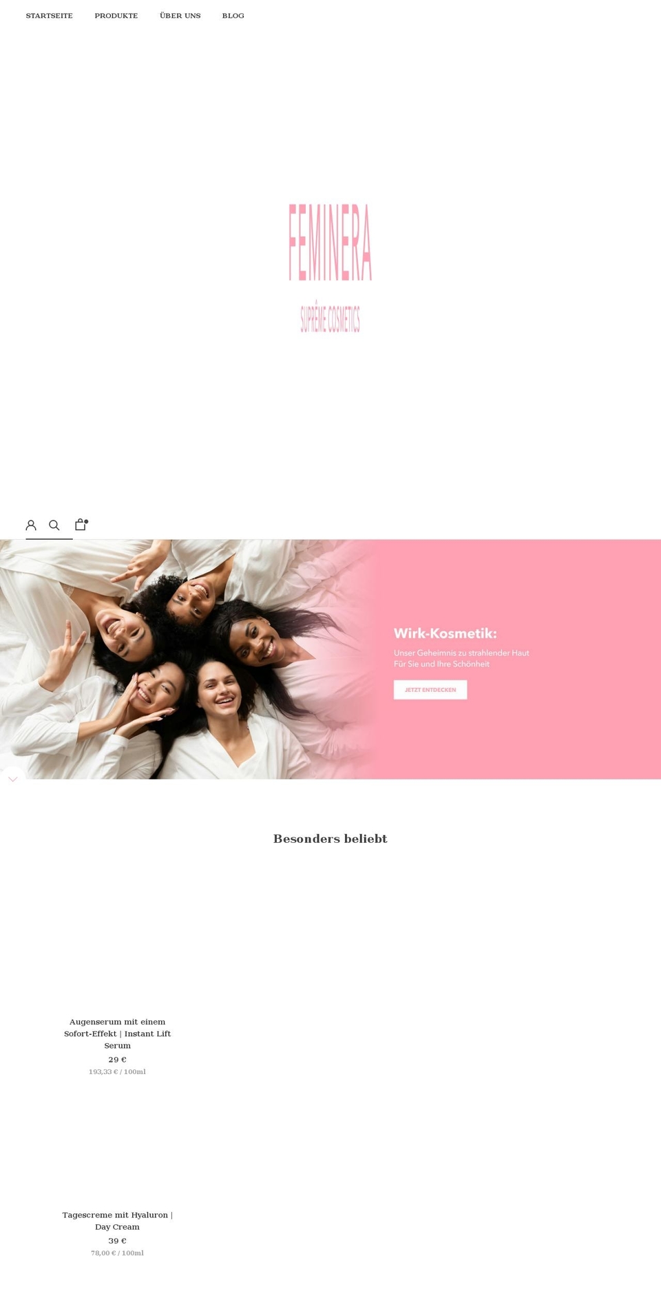 feminera.de shopify website screenshot