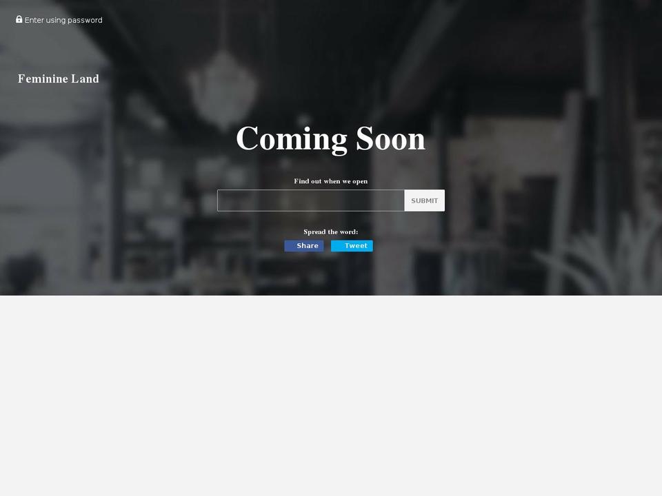 feminine-land.com shopify website screenshot