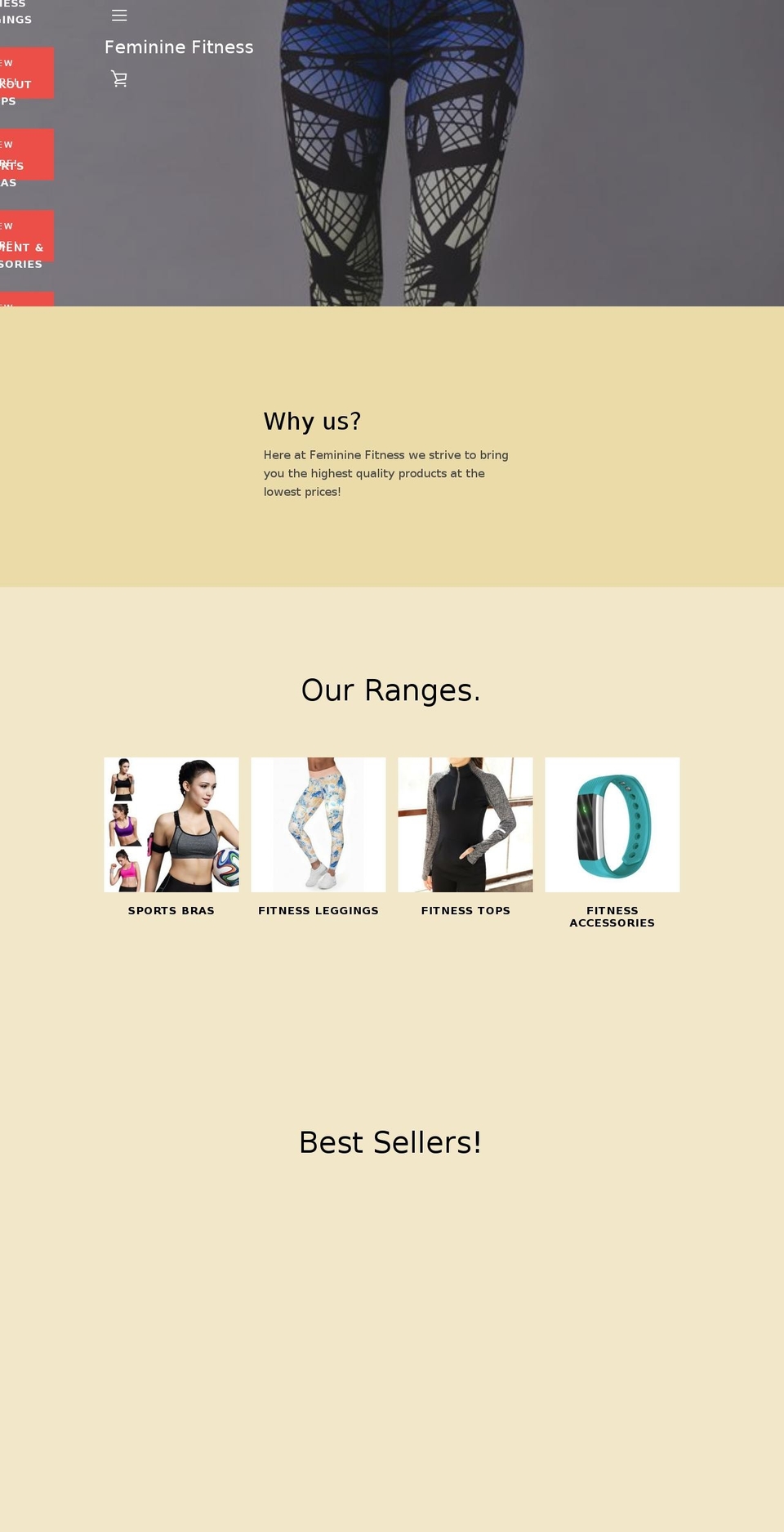 femininefitness.net shopify website screenshot