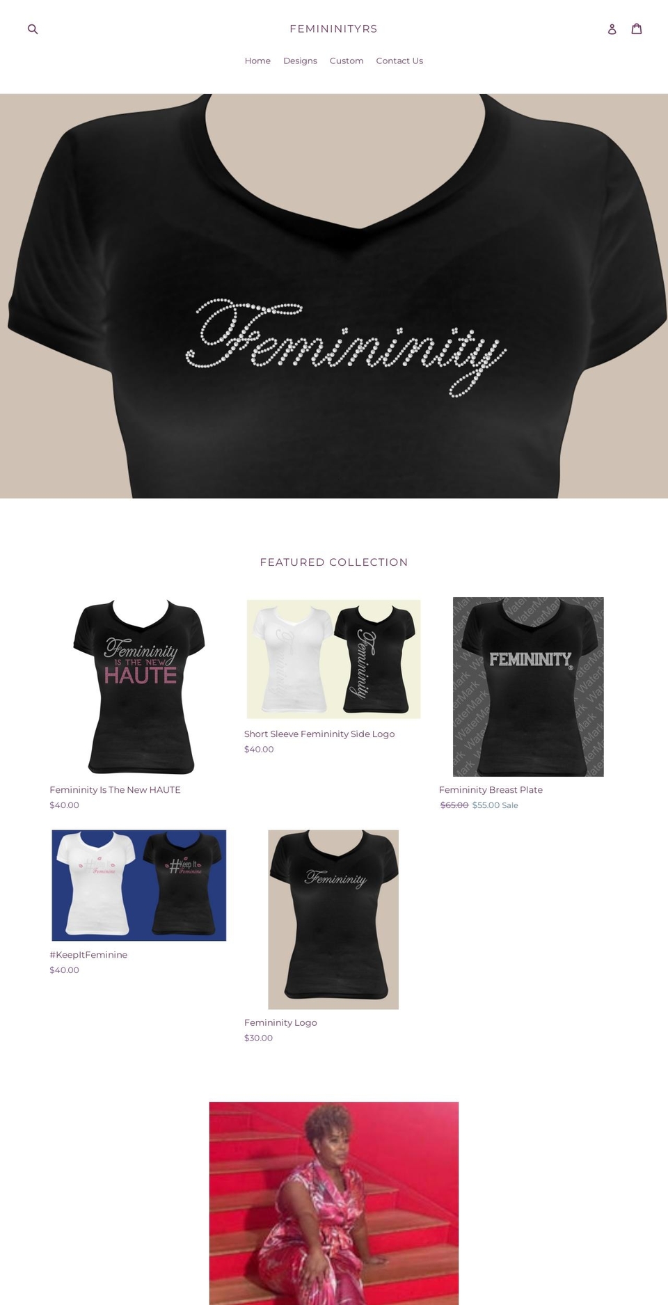 femininityrs.com shopify website screenshot