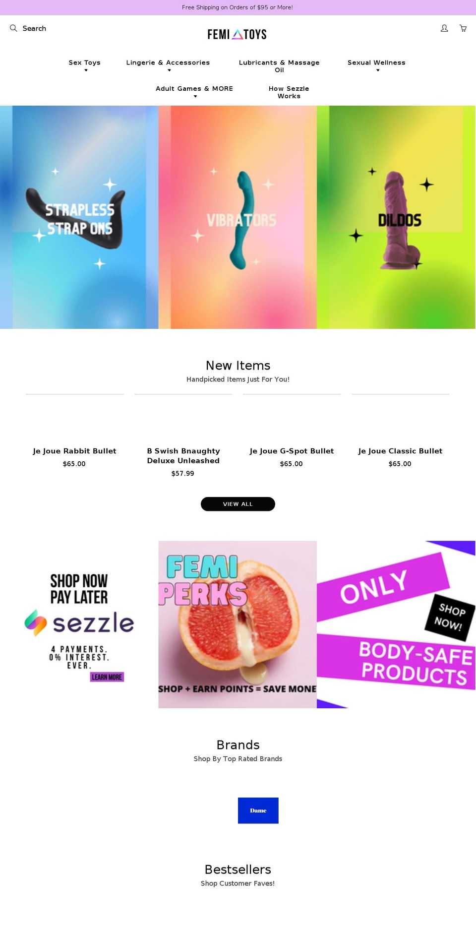 femitoys.com — Shopify storefront screenshot