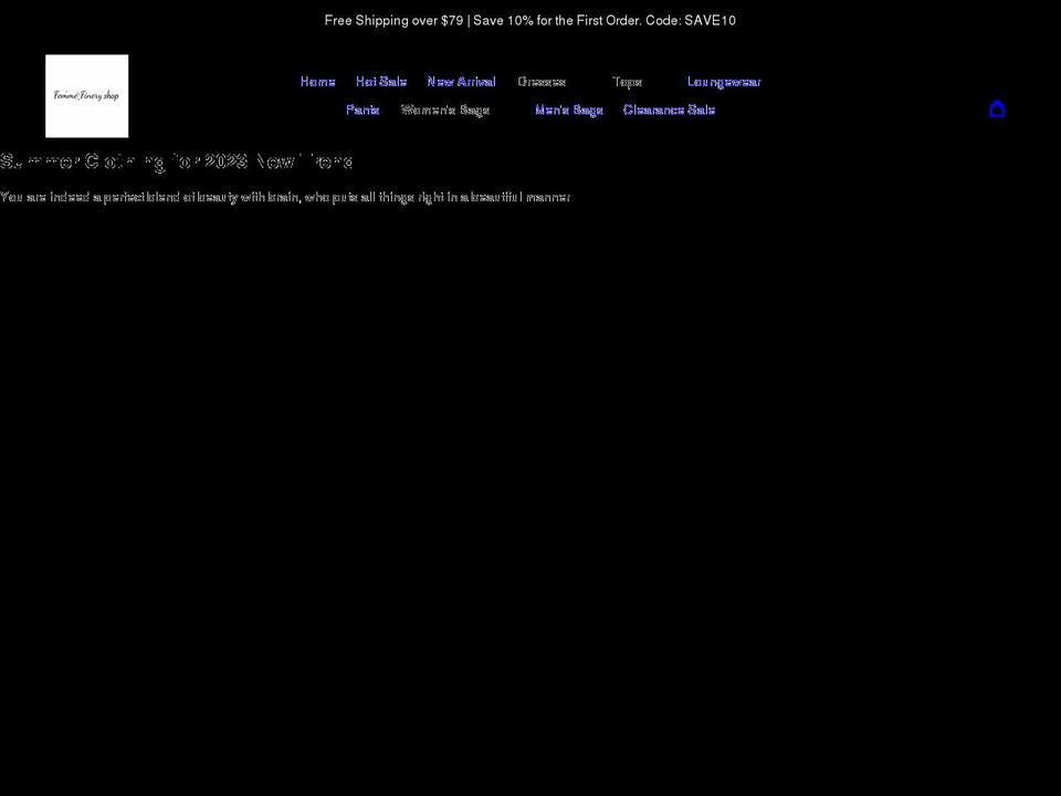 femmefineryshop.com shopify website screenshot