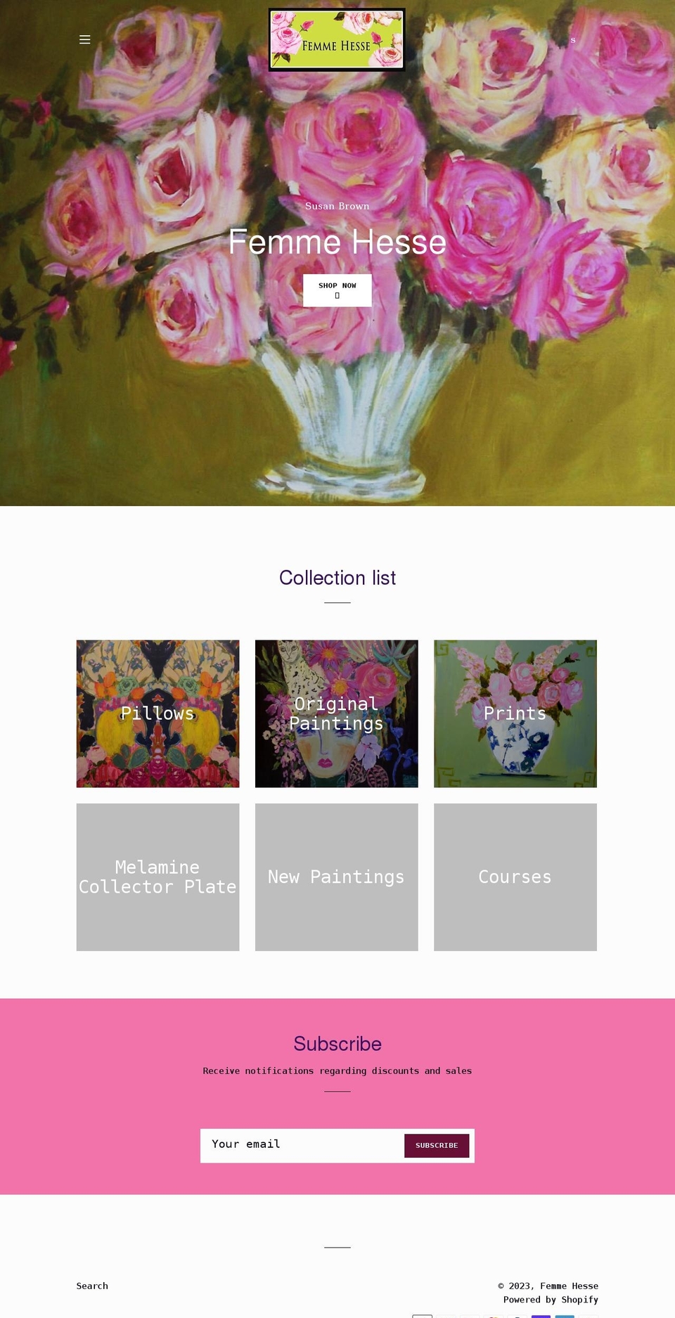 femmehesse.com shopify website screenshot