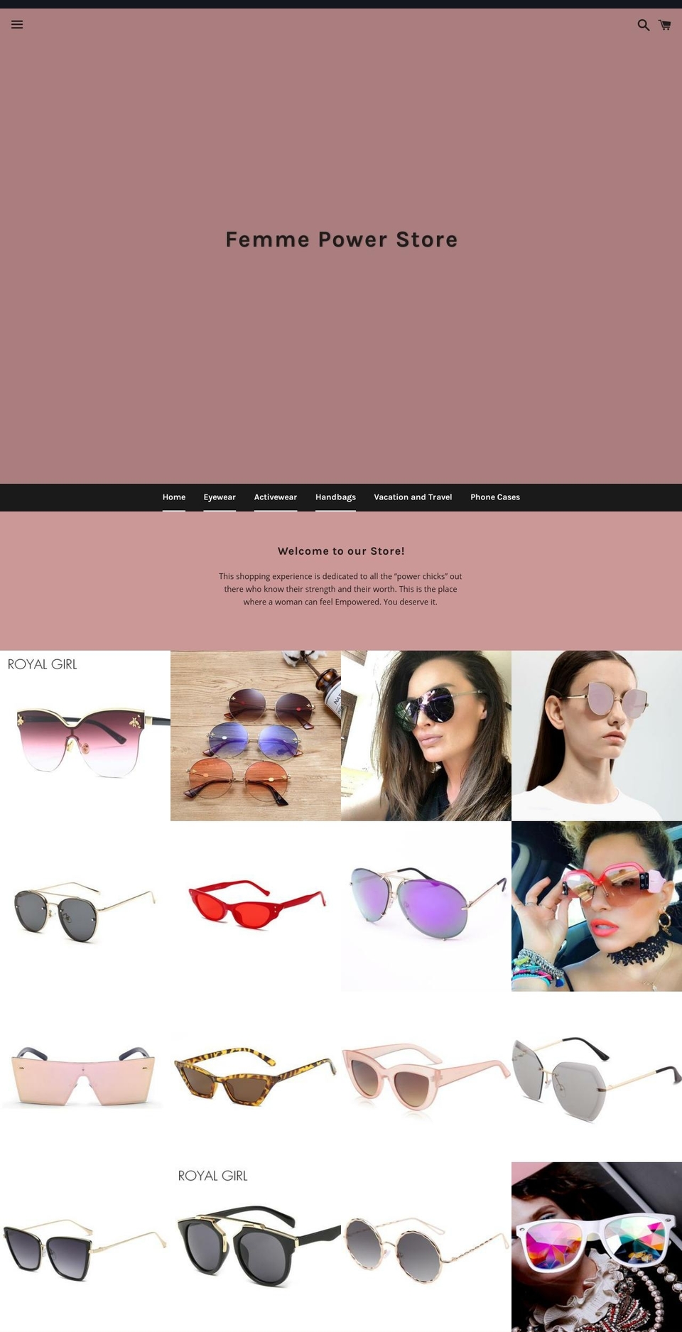 femmepow.com — Shopify storefront screenshot