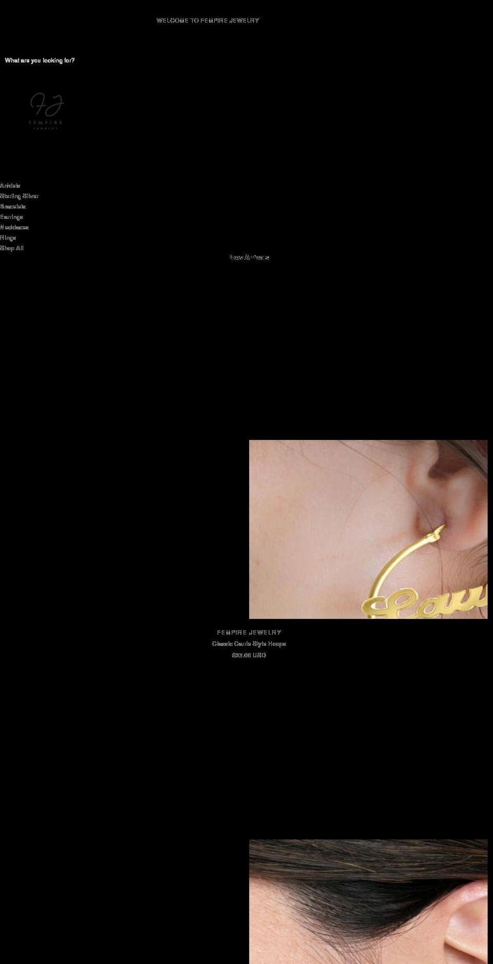 fempirejewelry.com shopify website screenshot