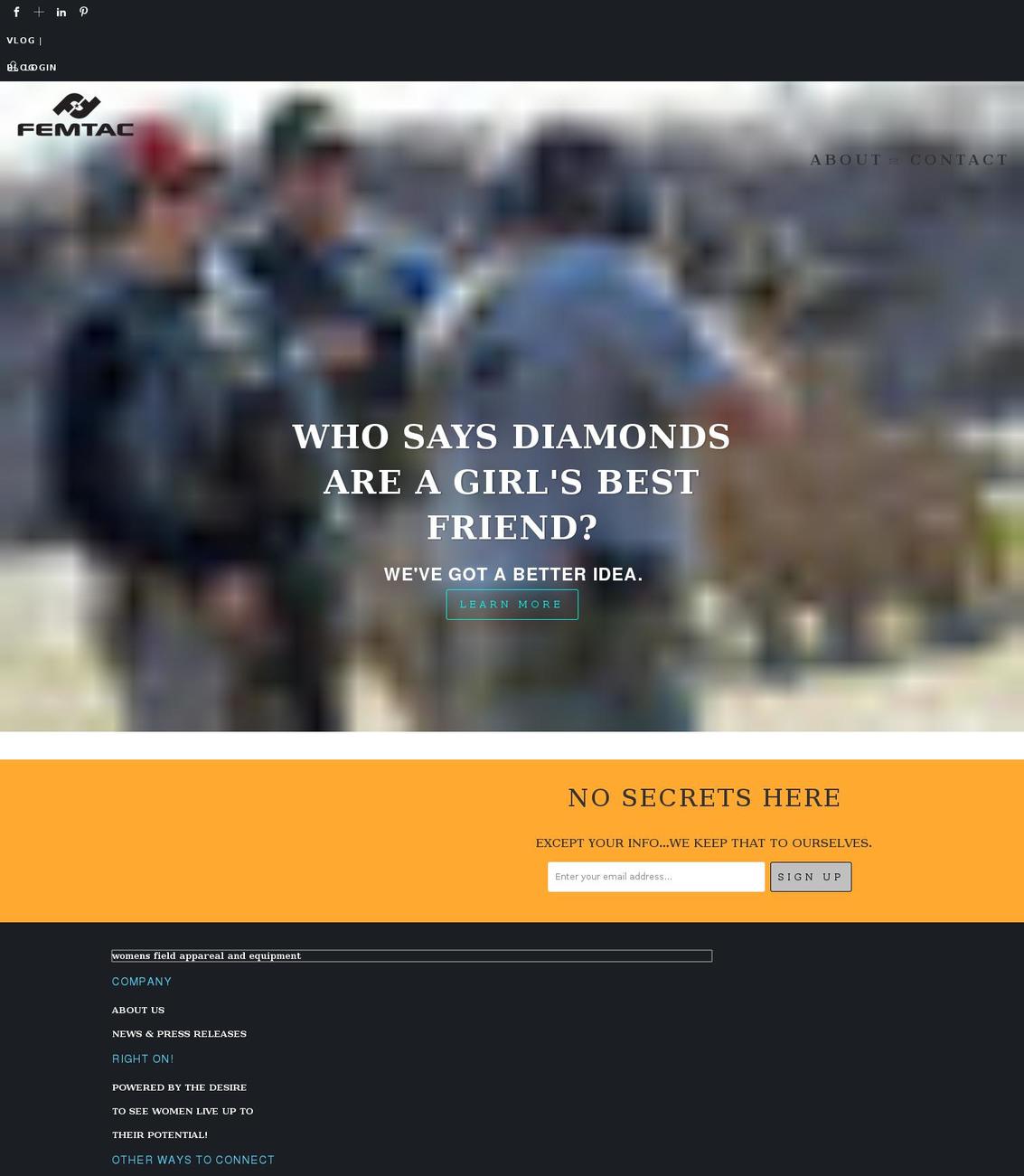 femtac.com shopify website screenshot