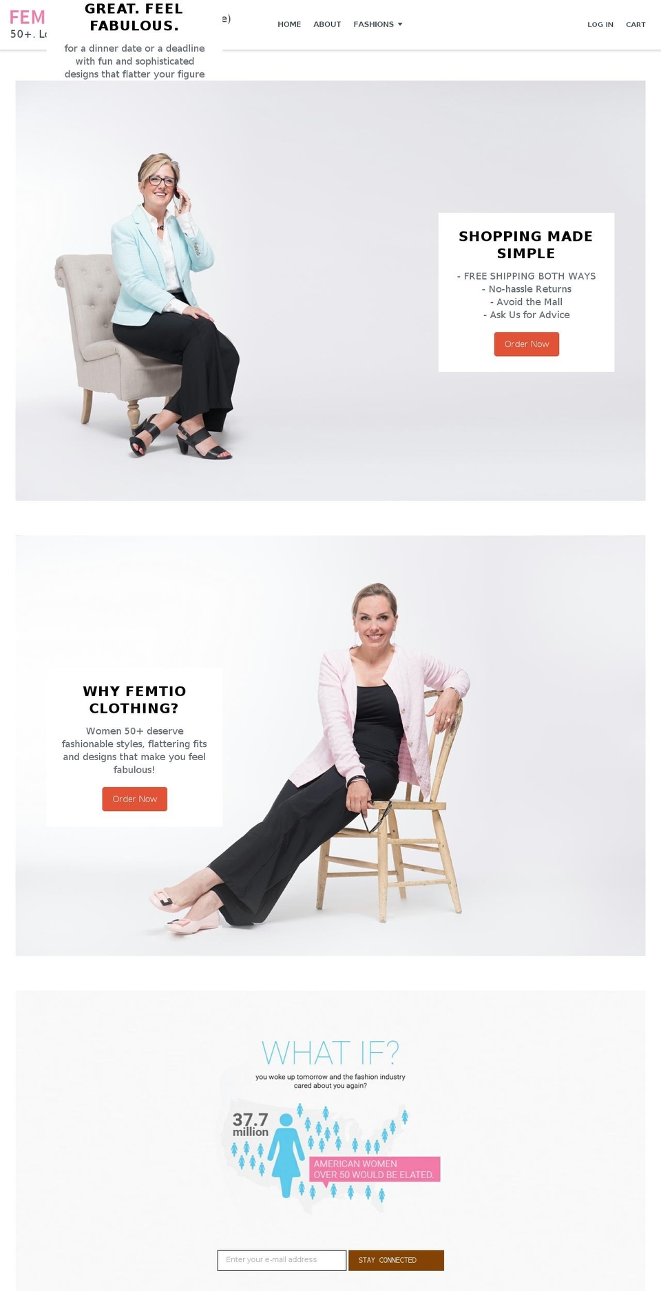 New Home Shopify theme site example femtioclothing.com