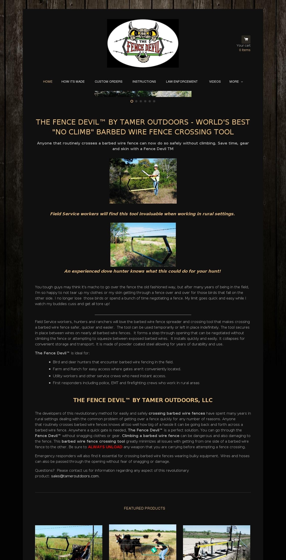 fencedevil.com shopify website screenshot