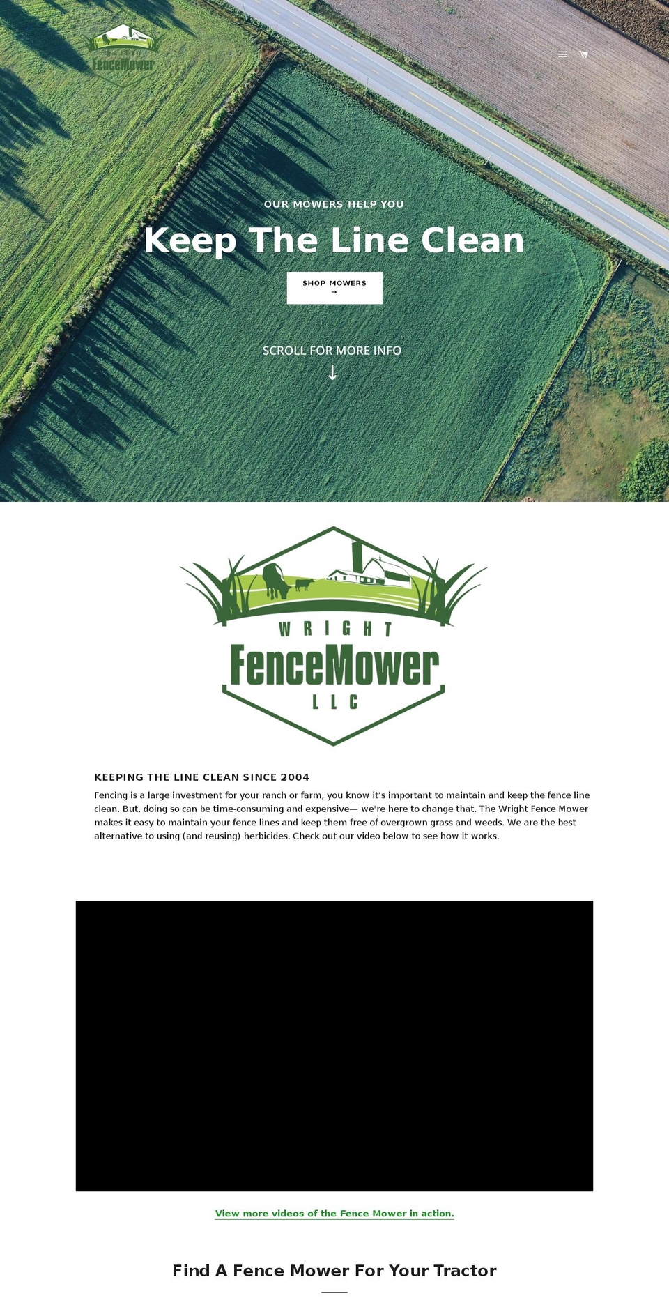 fencemower.net shopify website screenshot
