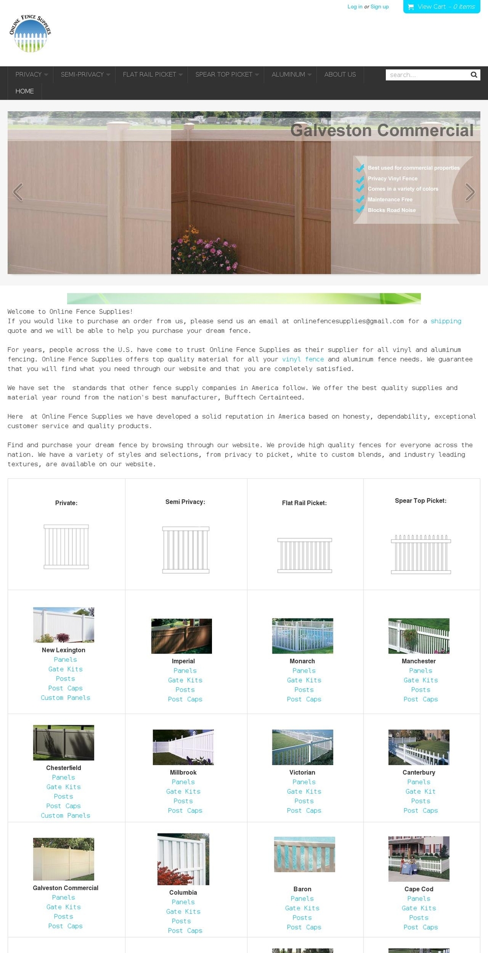 fencesuppliesonline.com shopify website screenshot