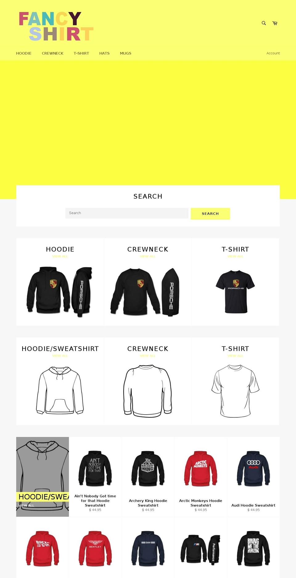 fencyshirt.com — Shopify storefront screenshot