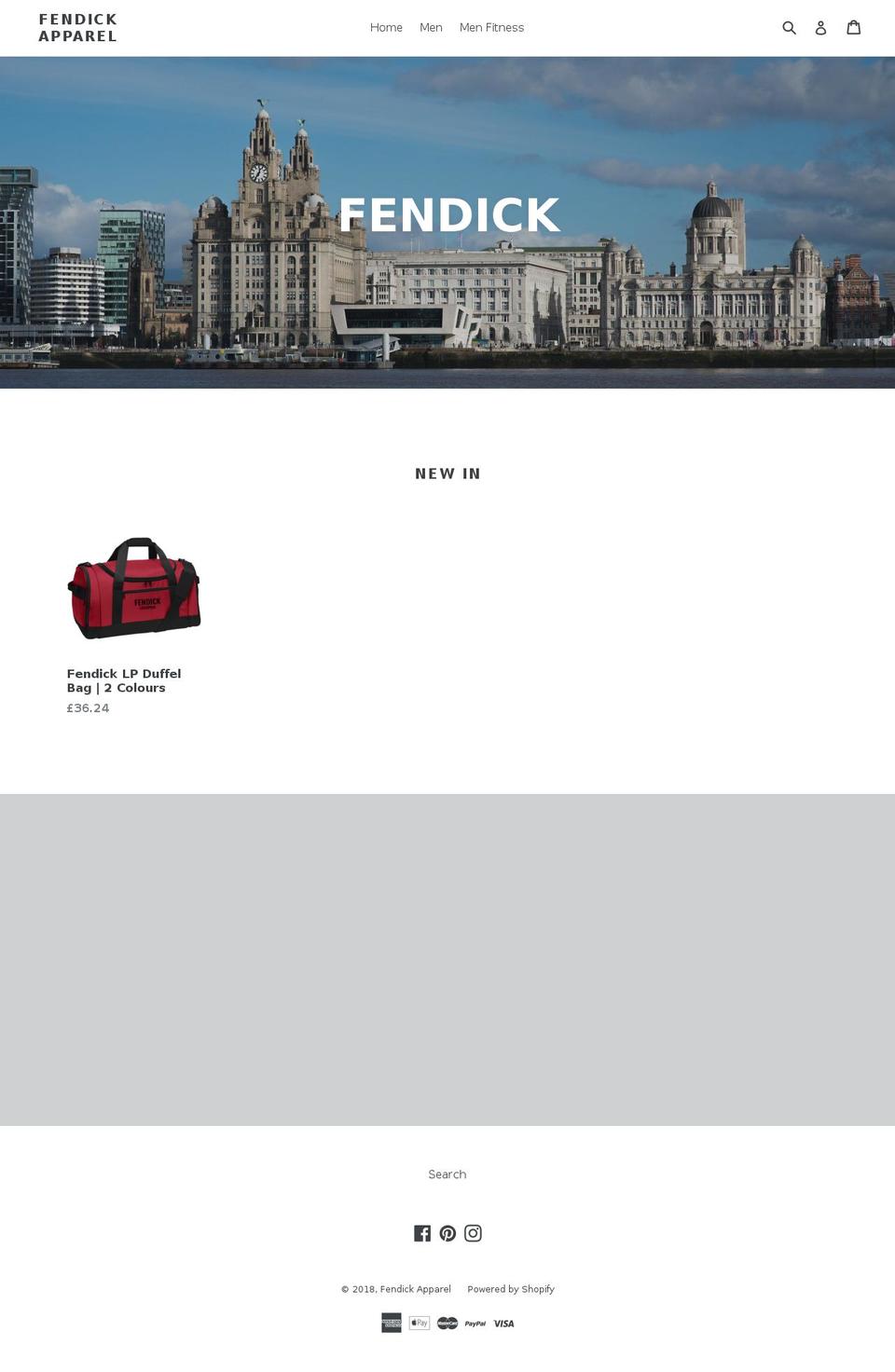 fendickapparel.com — Shopify storefront screenshot
