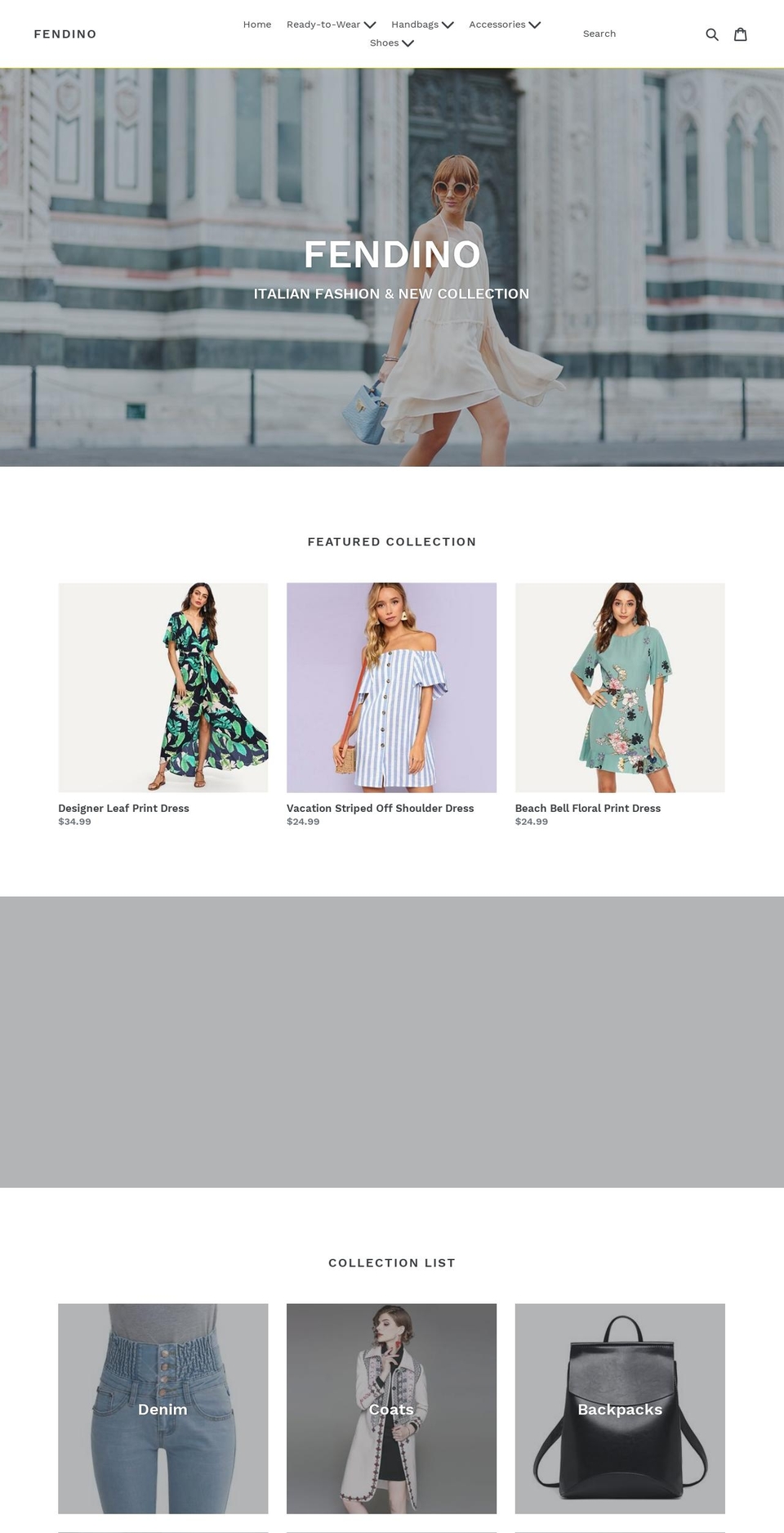 fendino.com — Shopify storefront screenshot