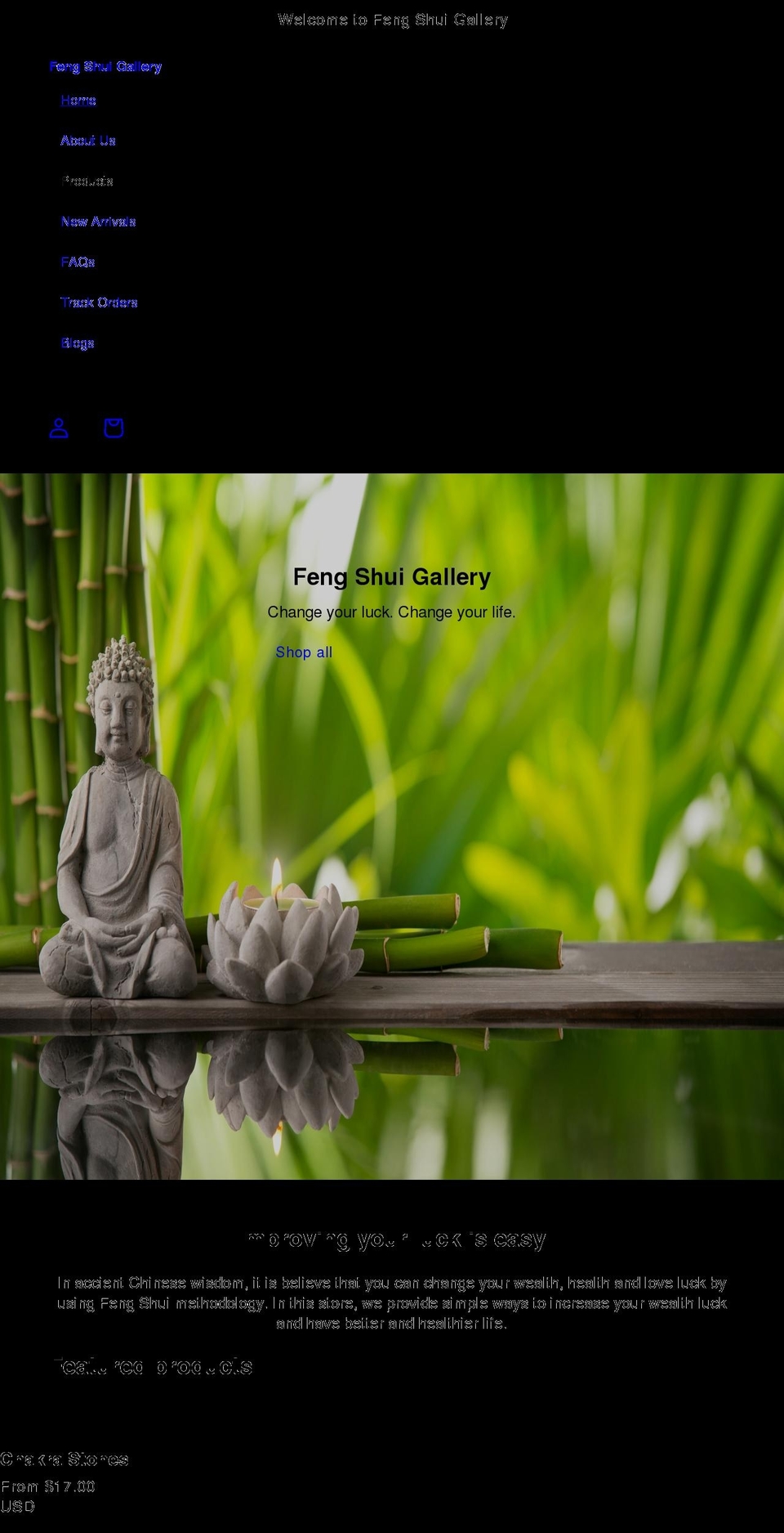 fengshuigallery.com shopify website screenshot