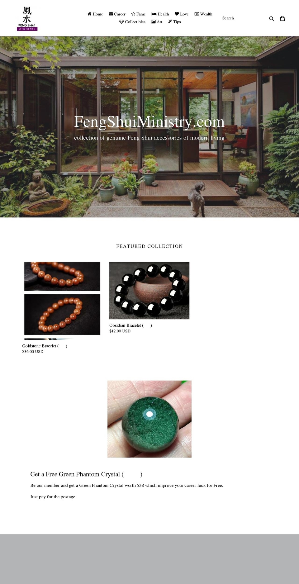 fengshuiministry.com — Shopify storefront screenshot