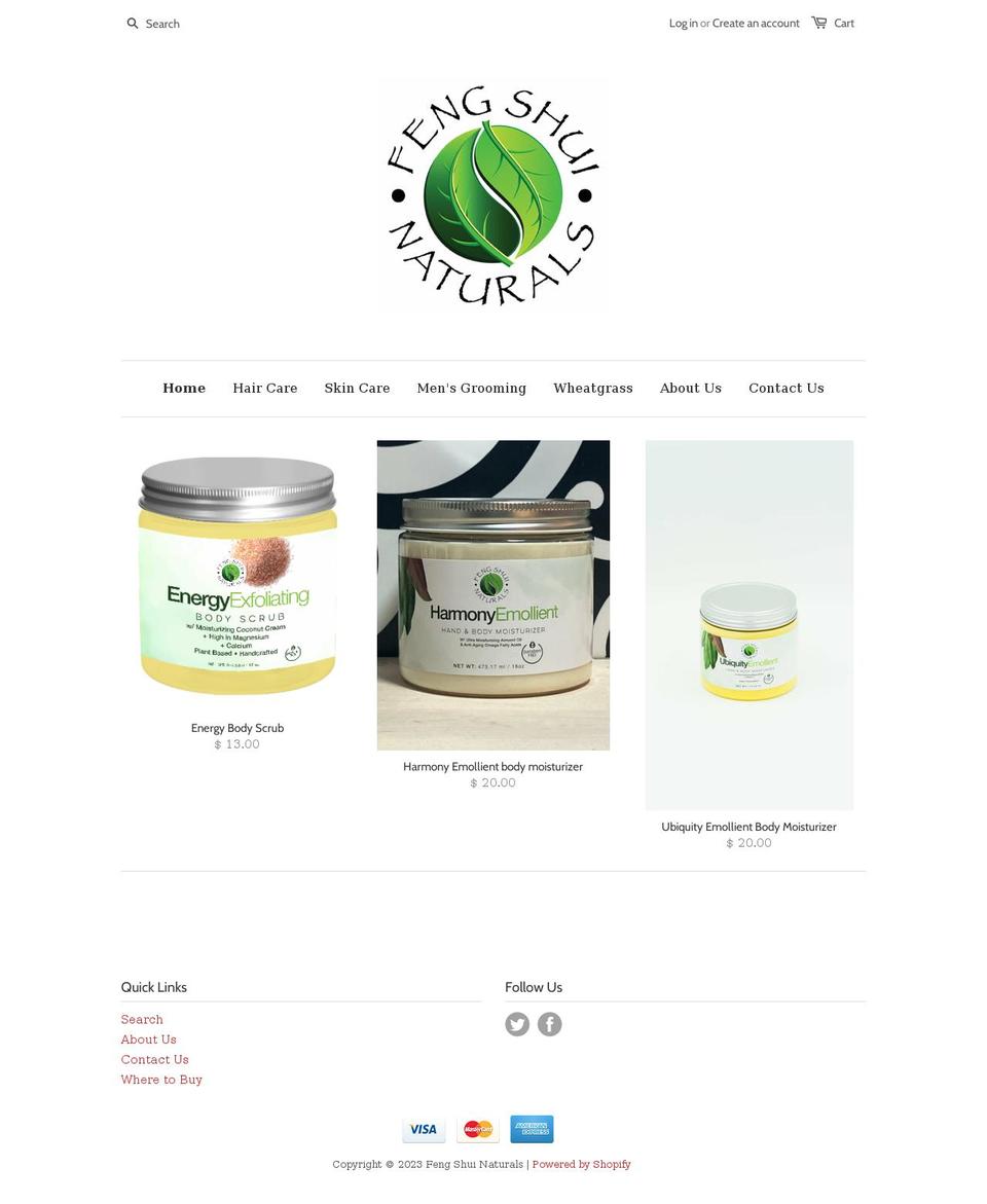 fengshuinaturals.com shopify website screenshot
