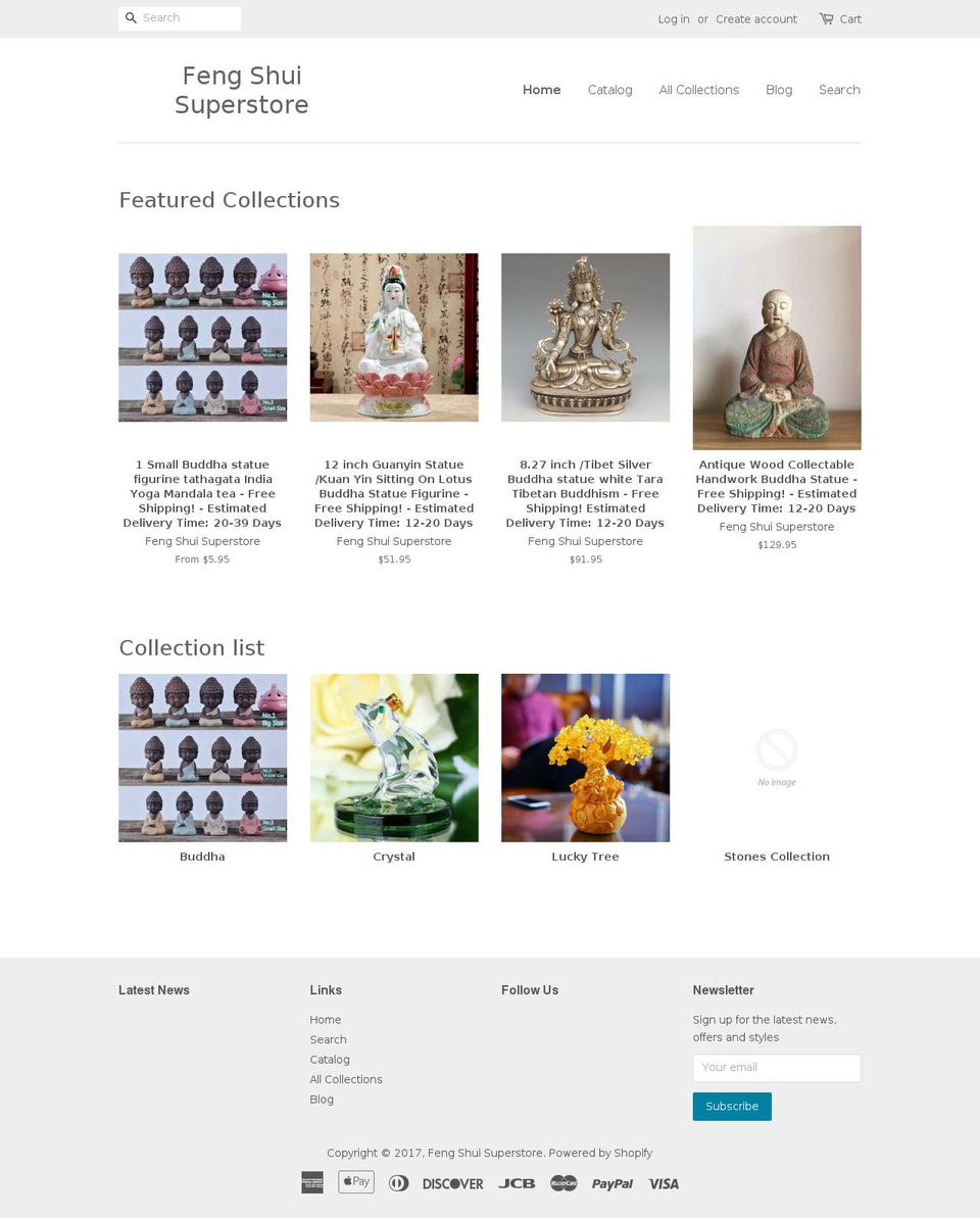 fengshuisuperstore.com shopify website screenshot
