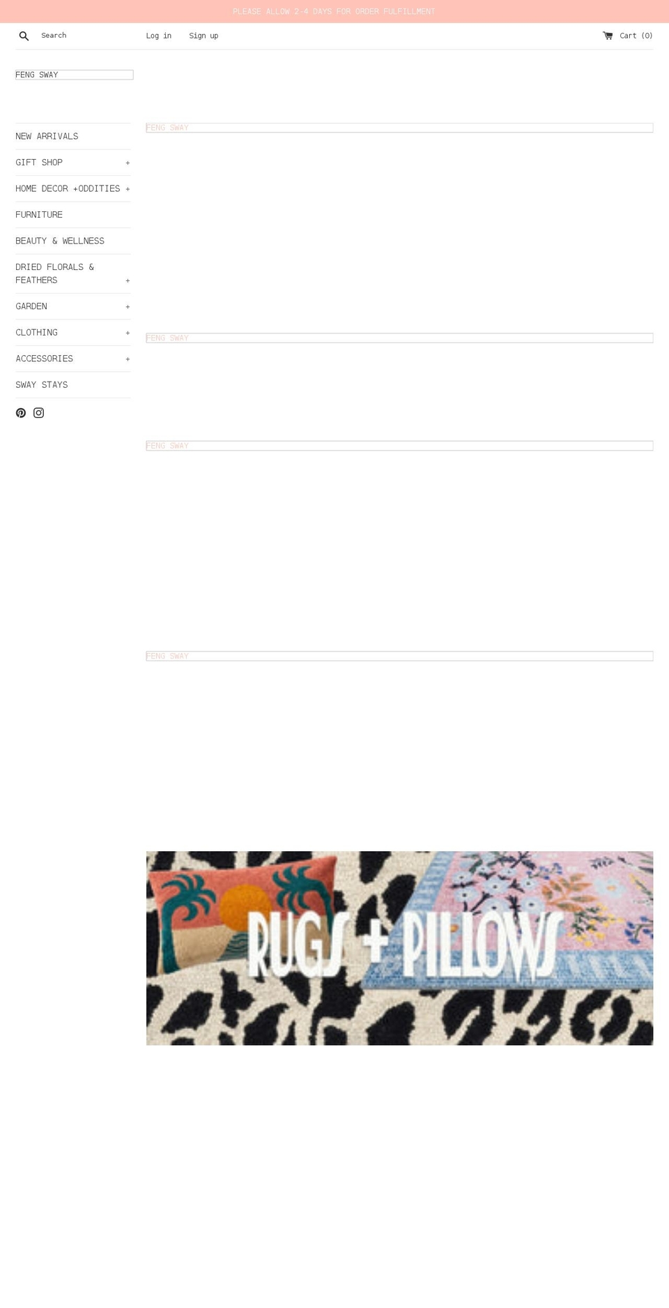 fengsway.com shopify website screenshot