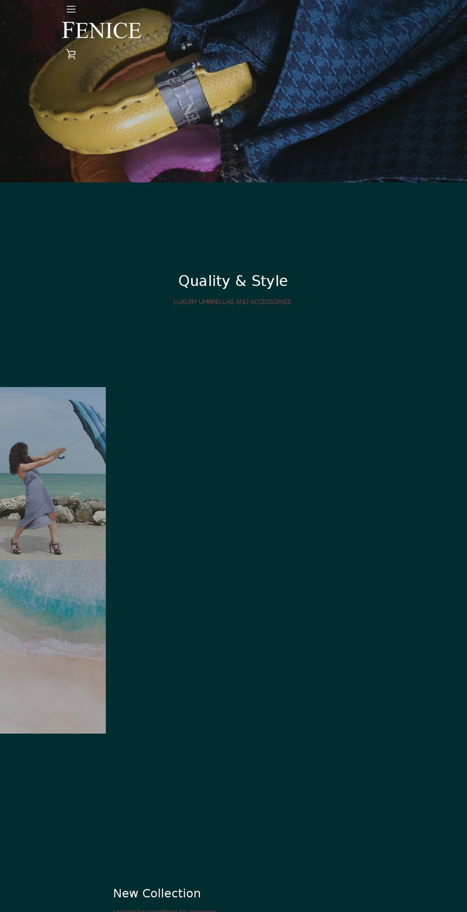 feniceumbrellas.com — Shopify storefront screenshot