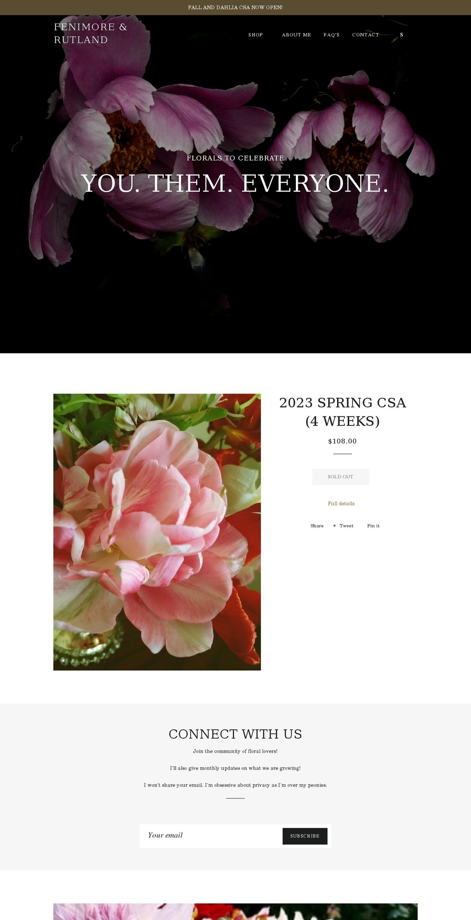 fenimorerutland.com shopify website screenshot