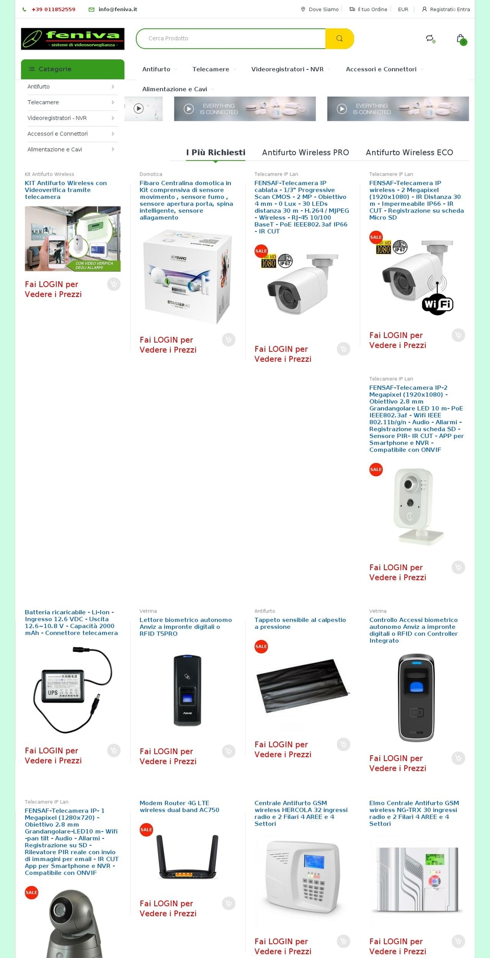 feniva-telecom.com shopify website screenshot