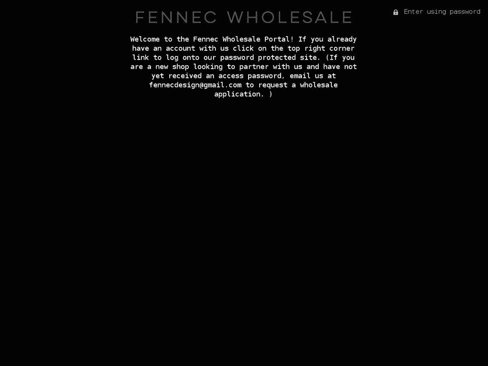 fennecwholesale.com shopify website screenshot