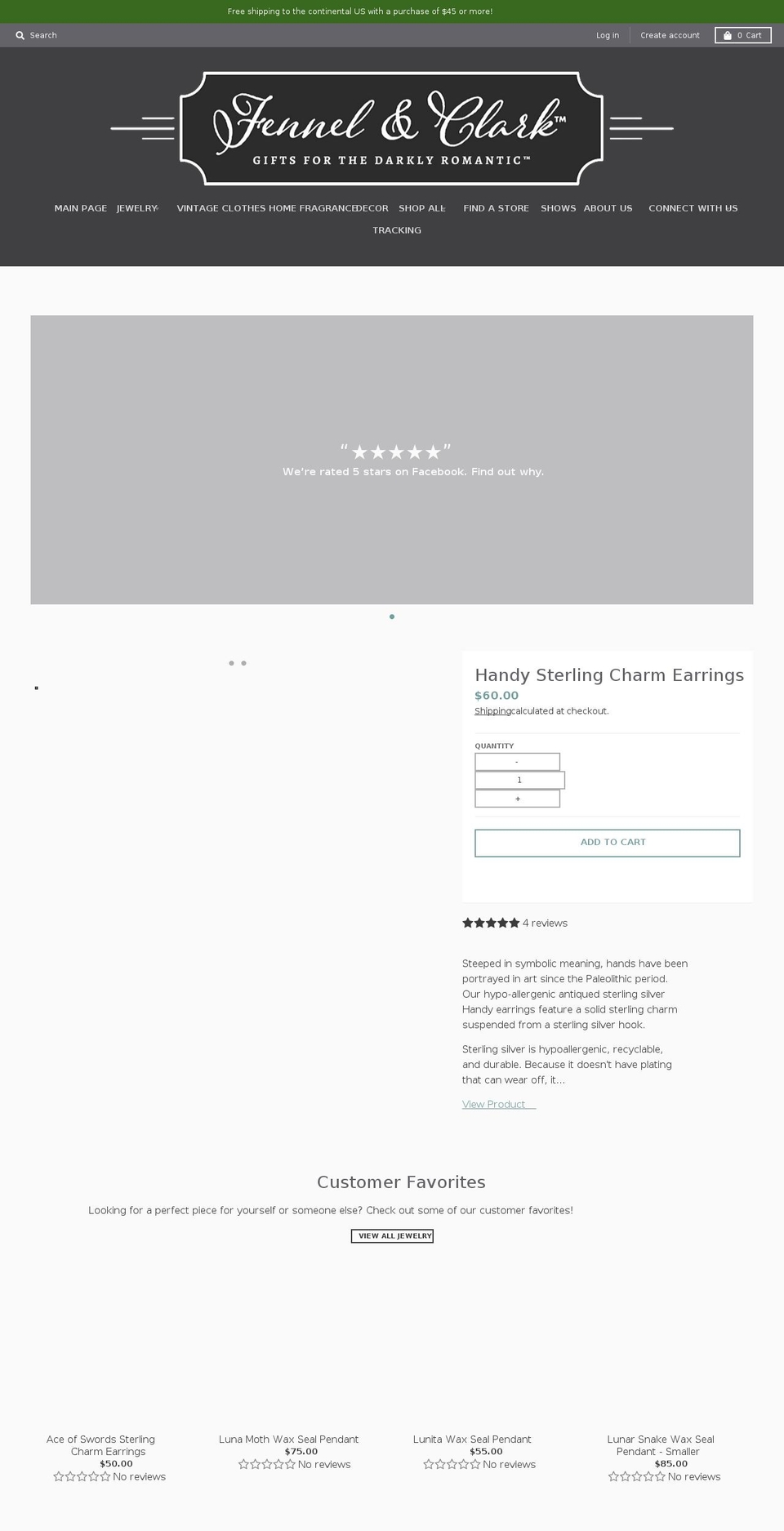 fennelandclark.com — Shopify storefront screenshot