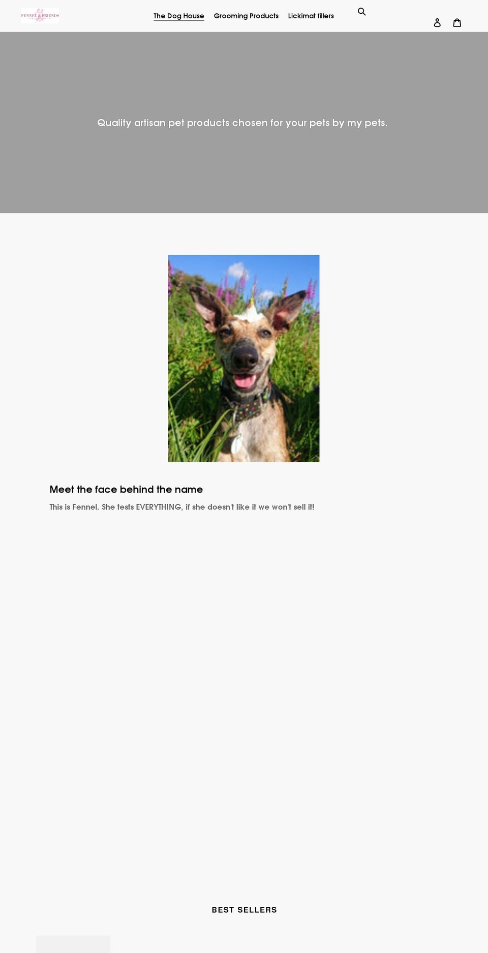 fennelandfriendspetproducts.com shopify website screenshot