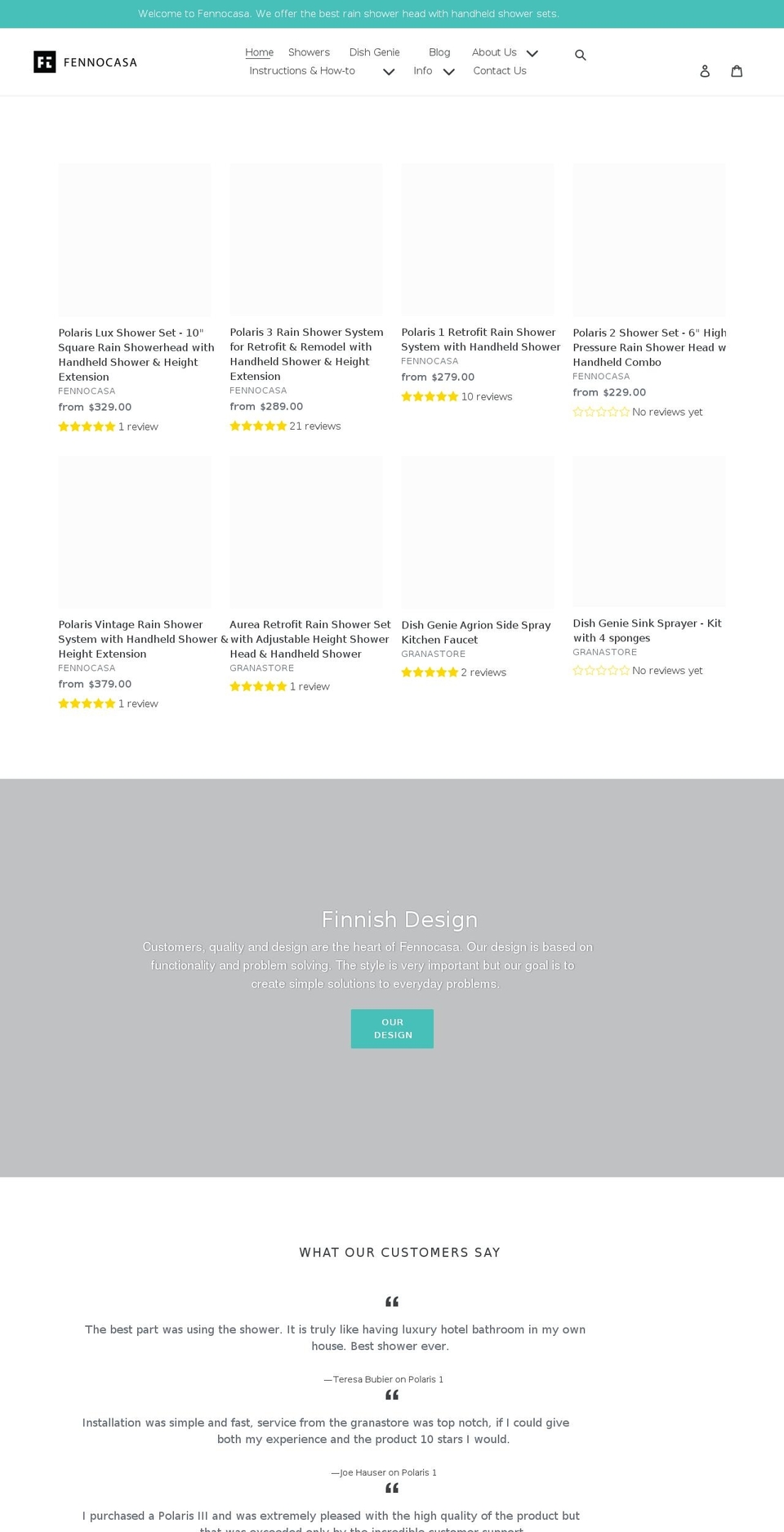 fennocasa.com — Shopify storefront screenshot