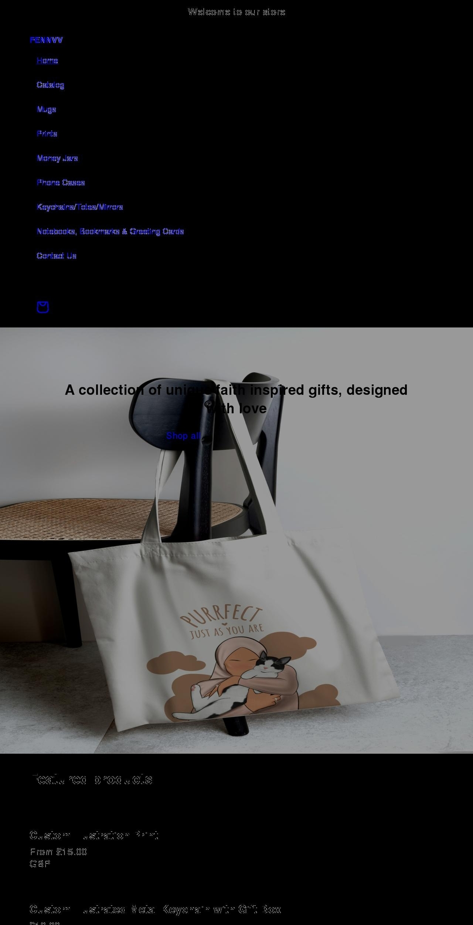 fennvv.com shopify website screenshot