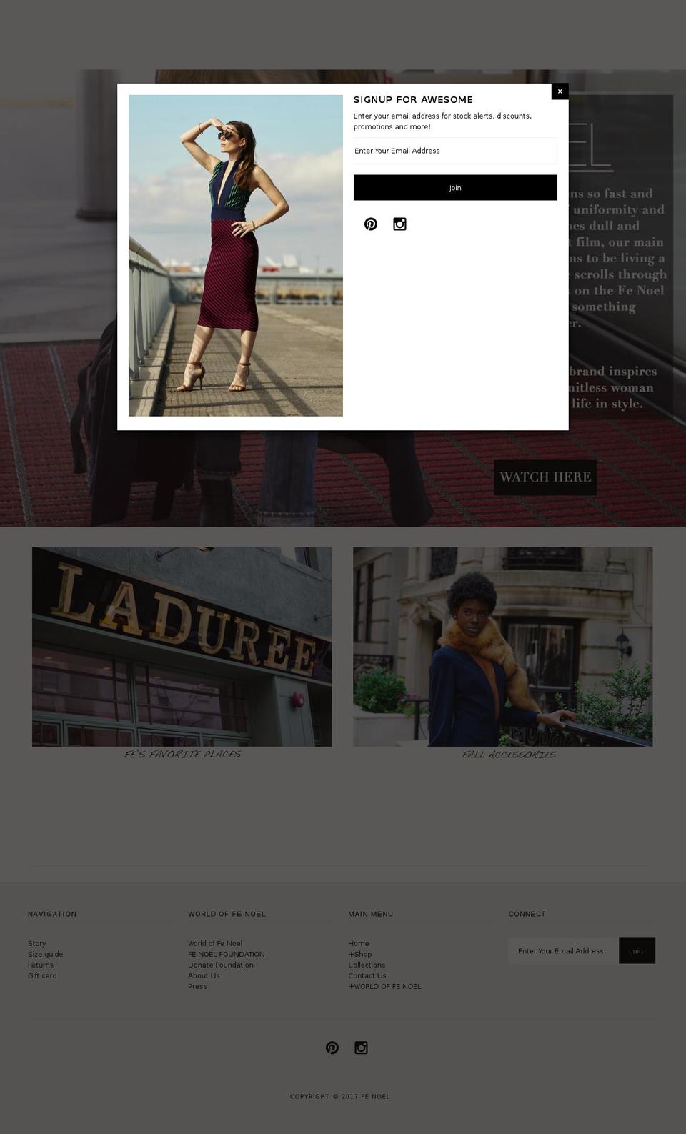 fenoel.com shopify website screenshot