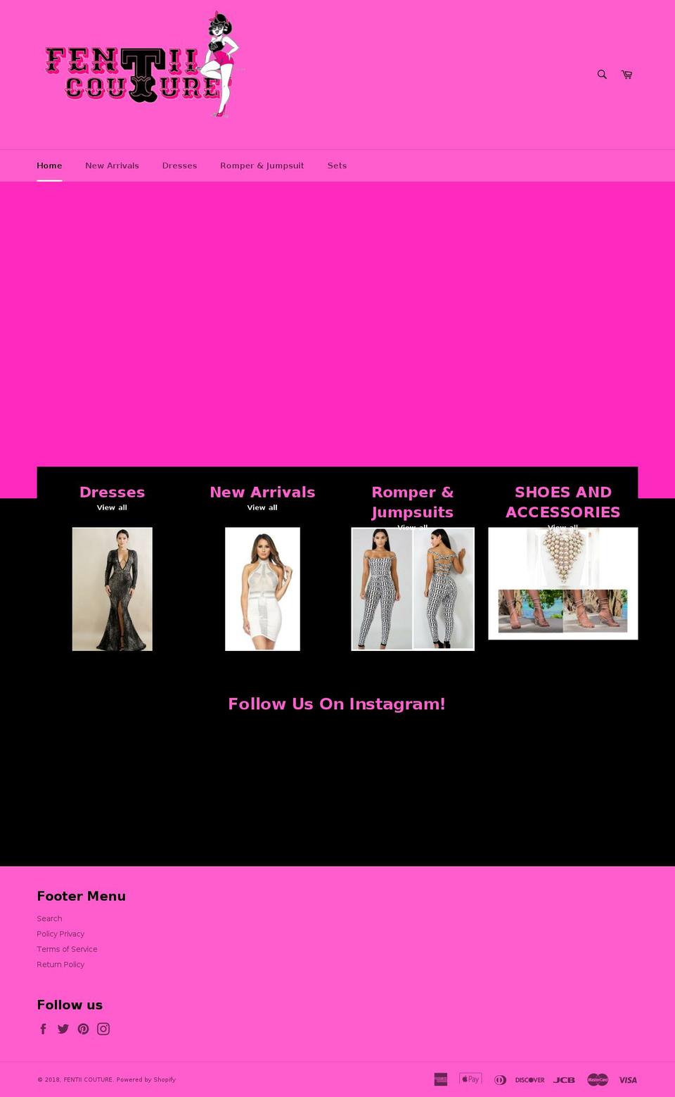 fentiicouture.com — Shopify storefront screenshot