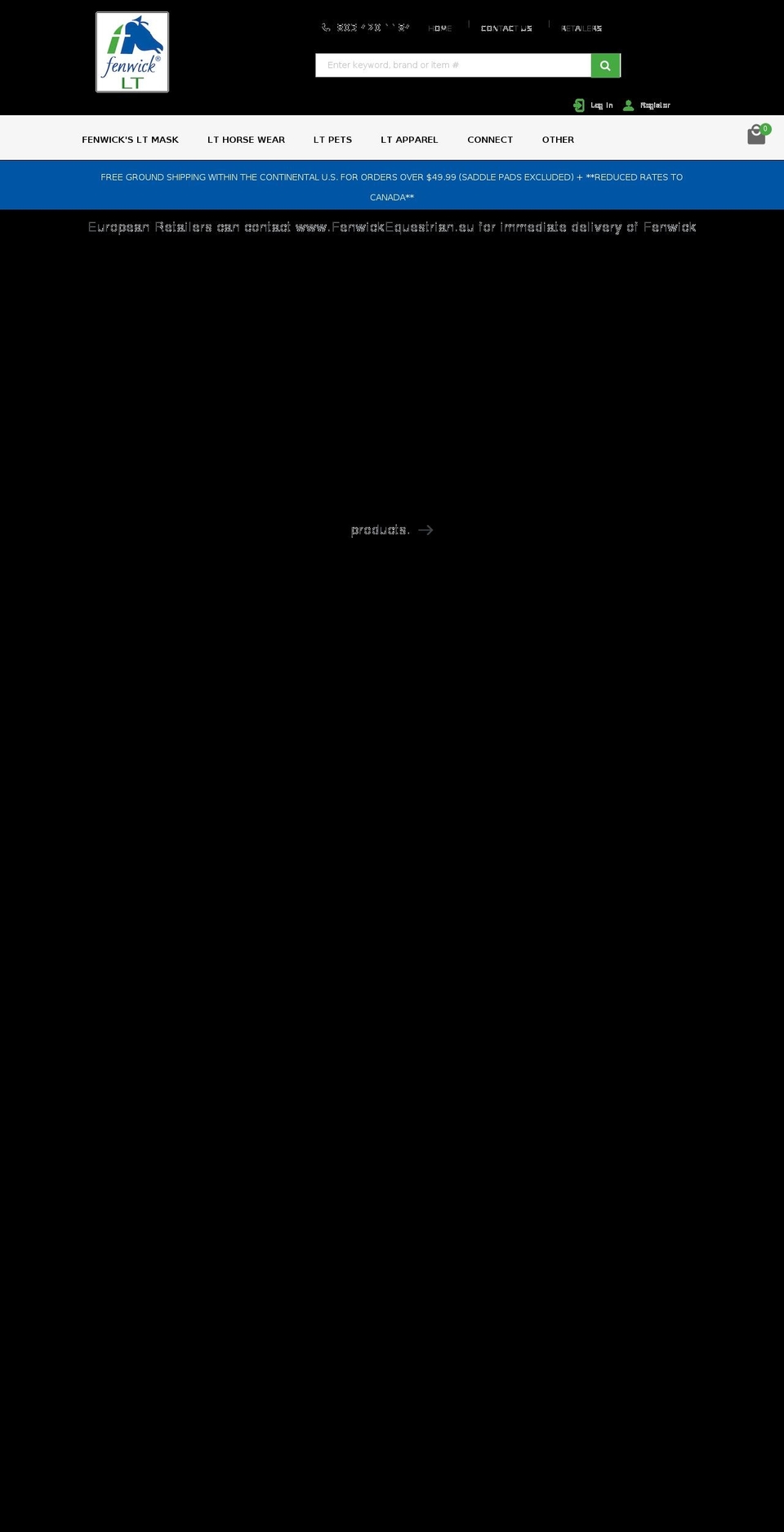 fenwickequestrian.com shopify website screenshot