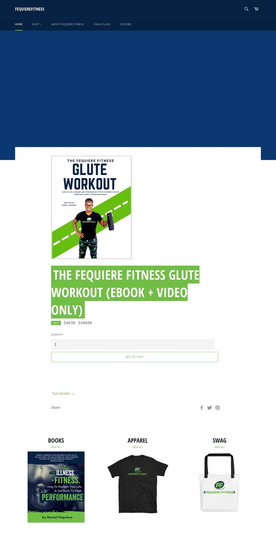 fequierefitness.com — Shopify storefront screenshot