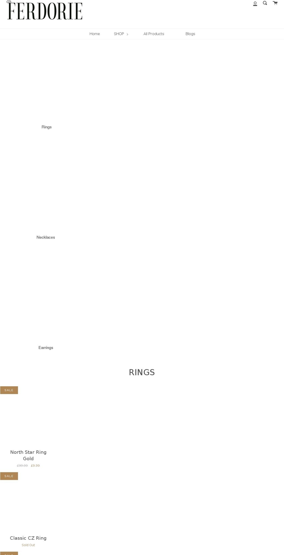 ferdorie.co.uk shopify website screenshot