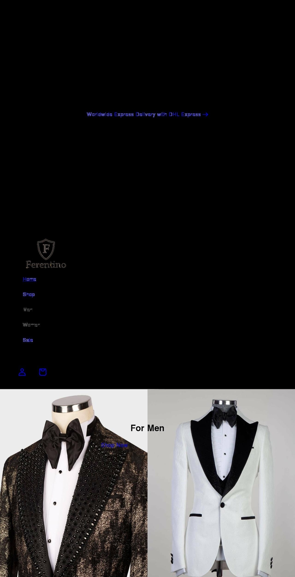 ferentino.co.uk shopify website screenshot