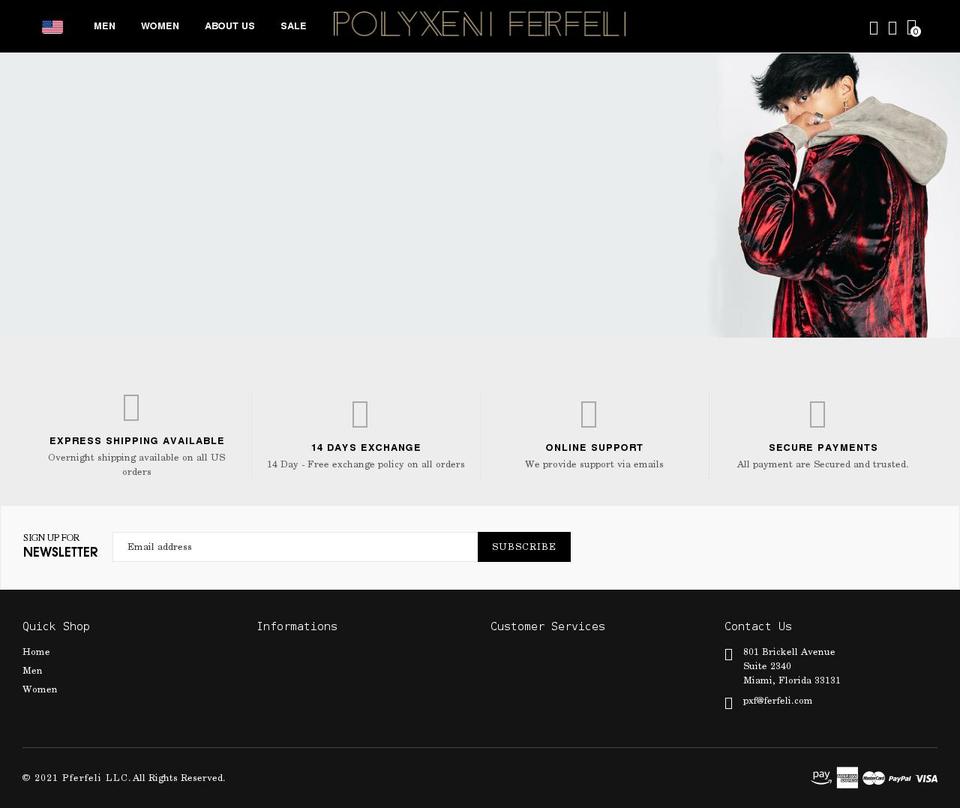 ferfeli.com shopify website screenshot