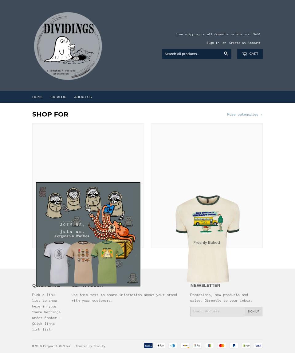 fergmanandwaffles.com — Shopify storefront screenshot