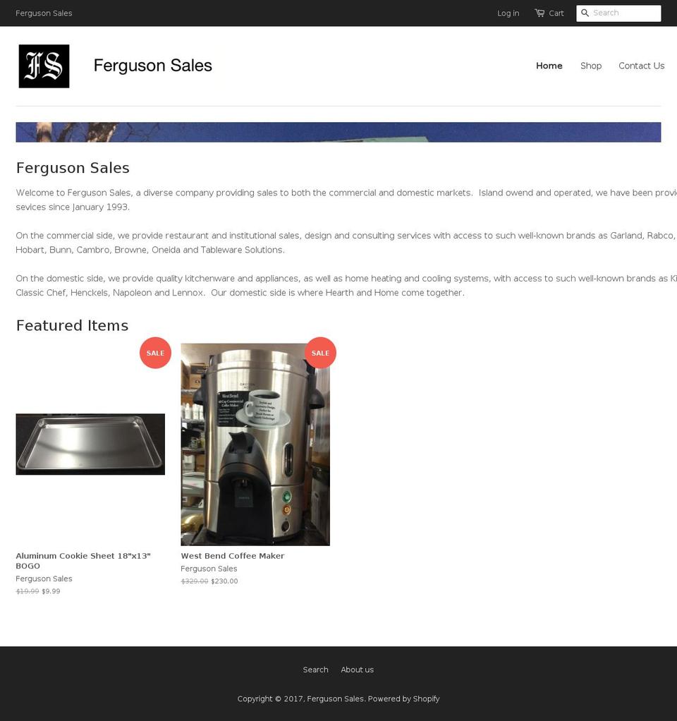 fergusonsales.ca shopify website screenshot